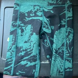 green and black leggings for sale